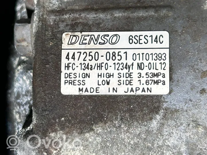 Toyota Avensis T270 Ilmastointilaitteen kompressorin pumppu (A/C) 4472500851