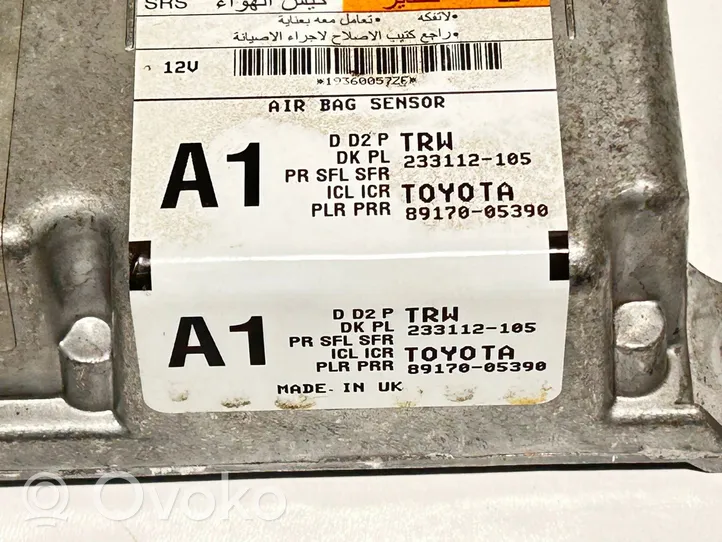 Toyota Avensis T270 Module de contrôle airbag 8917005390