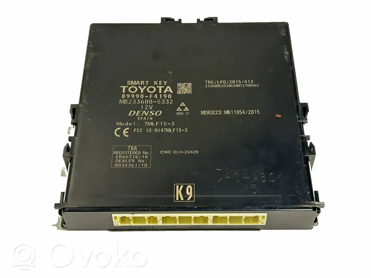 Toyota C-HR Beraktės sistemos KESSY (keyless) valdymo blokas/ modulis 89990F4190