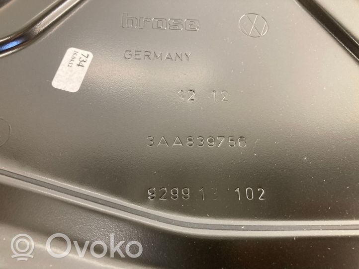 Volkswagen PASSAT B7 Elektryczny podnośnik szyby drzwi tylnych 3C8035453