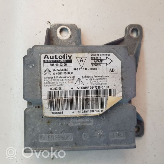 Citroen C5 Oro pagalvių valdymo blokas 9665266080