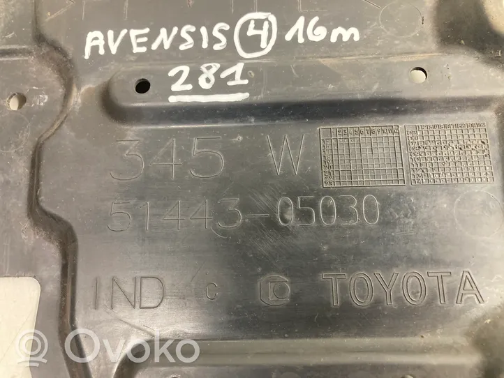 Toyota Avensis T270 Couvre-soubassement avant 5144305030