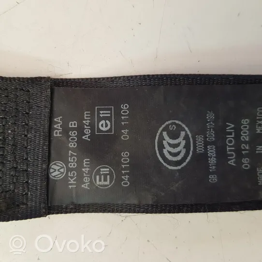 Volkswagen Jetta V Takaistuimen turvavyö 1K5857806B