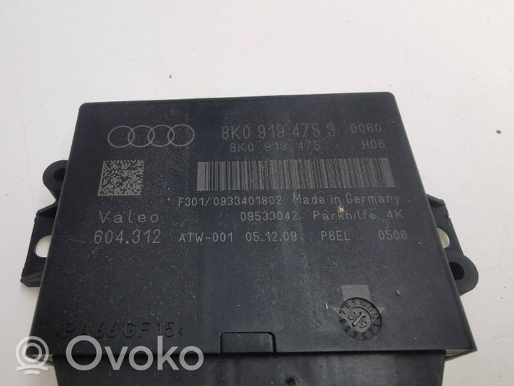 Audi A5 Sportback 8TA Parkavimo (PDC) daviklių valdymo blokas 8K0919475S