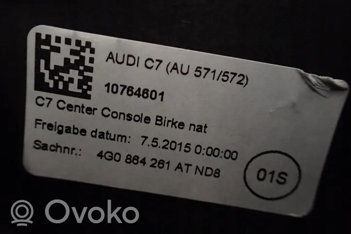 Audi A7 S7 4G Muu keskikonsolin (tunnelimalli) elementti 4G0864261AT
