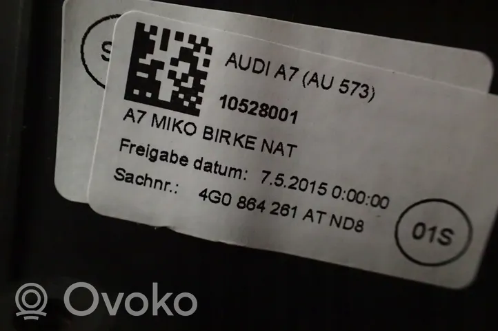 Audi A7 S7 4G Vaihteenvalitsimen kehys verhoilu muovia 4G0864261AT