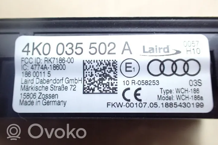 Audi A6 S6 C8 4K Module de charge sans fil 4K0035502A