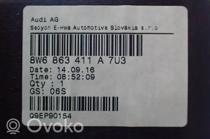 Audi A5 Półka tylna bagażnika 8W6863411A