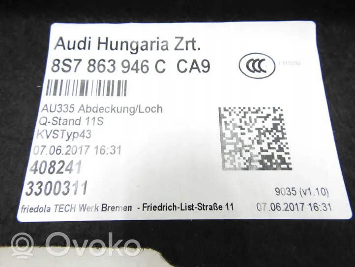 Audi TT TTS RS Mk3 8S Altro elemento di rivestimento bagagliaio/baule 8S7863946C