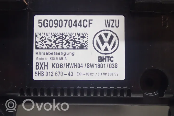 Volkswagen Golf VII Oro kondicionieriaus/ klimato/ pečiuko valdymo blokas (salone) 5G0907044CF