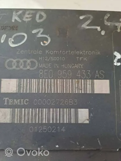 Audi A4 S4 B6 8E 8H Modulo comfort/convenienza 8E0959433AS