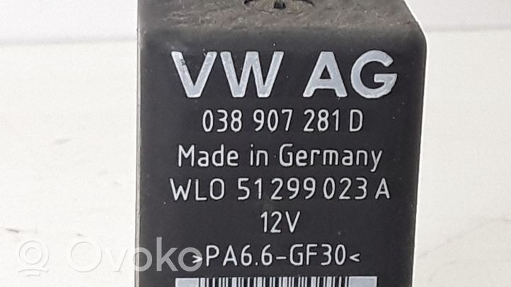 Audi A3 S3 A3 Sportback 8P Glow plug pre-heat relay 038907281D