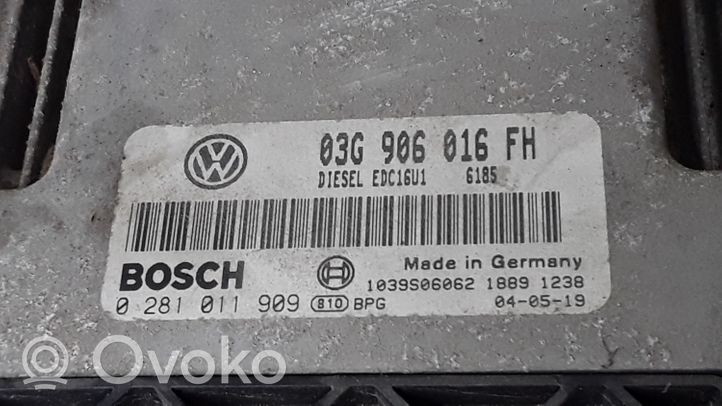 Seat Altea Sterownik / Moduł ECU 0281011909