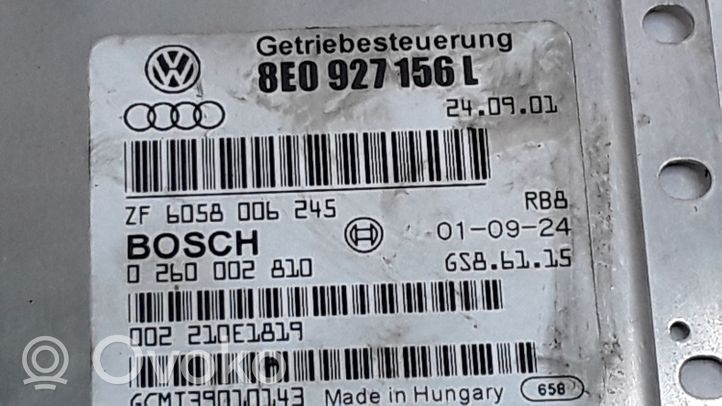 Audi A4 S4 B6 8E 8H Unidad de control/módulo de la caja de transmisión diferencial 8E0927156L