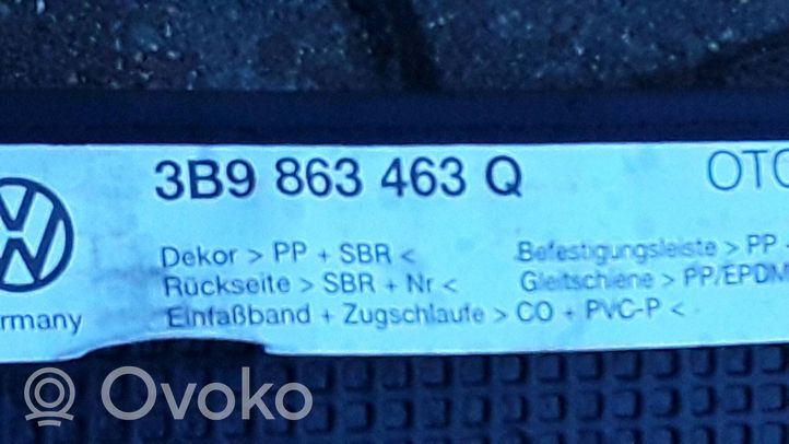 Volkswagen PASSAT B5 Tavaratilan pohjan tekstiilimatto 3B9863463Q