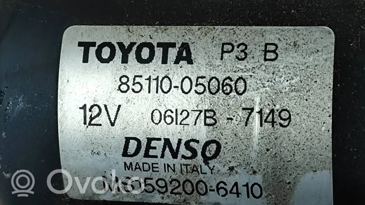 Toyota Avensis T250 Tiranti e motorino del tergicristallo anteriore 8511005060