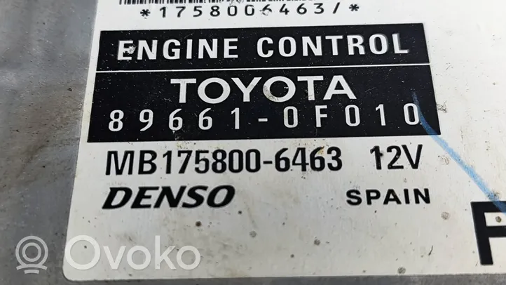 Toyota Corolla Verso AR10 Calculateur moteur ECU 896610F010