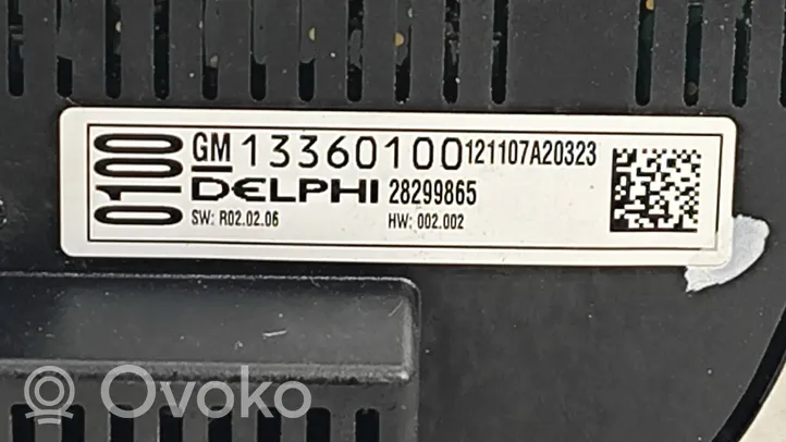 Opel Meriva B Panel klimatyzacji 13360100