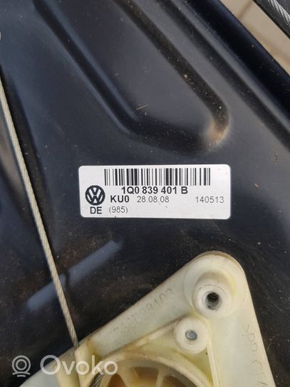 Volkswagen Eos Aizmugurē elektriskais loga pacelšanas mehānisms bez motoriņa 1Q0839401B