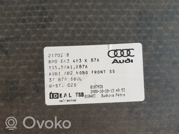 Audi A3 S3 8P Tavaratilan pohjan tekstiilimatto 8P0863463K