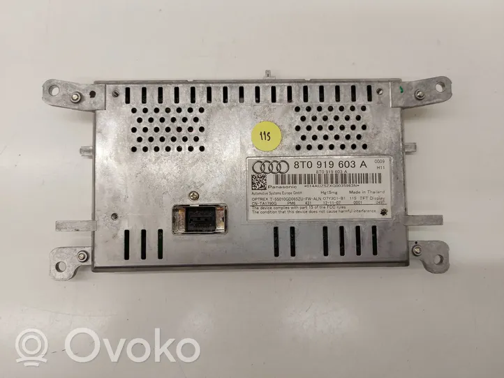 Audi A4 S4 B8 8K Monitori/näyttö/pieni näyttö 8T0919603A