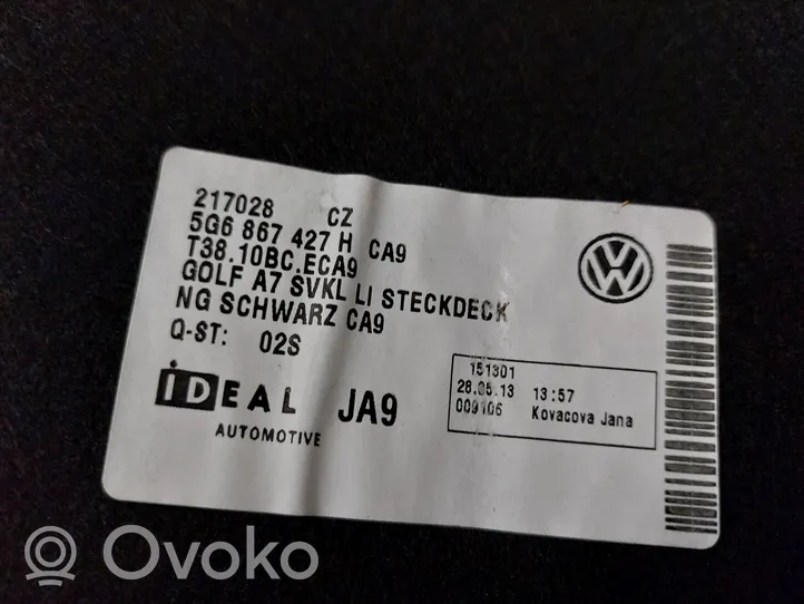 Volkswagen Golf VII Rivestimento pannello inferiore del bagagliaio/baule 5G6867427H