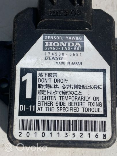 Honda Jazz Capteur de vitesse de lacet d'accélération ESP 39960ta0a01