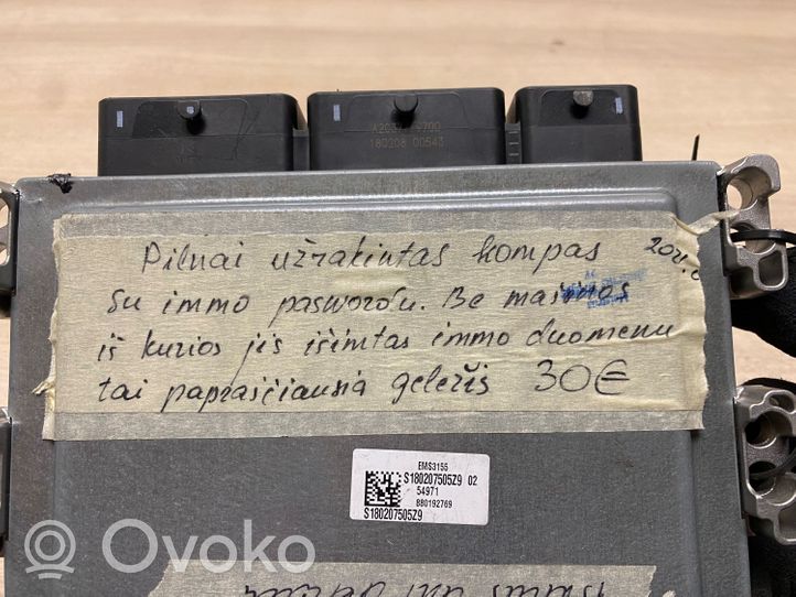 Nissan Qashqai Interruttore di controllo del computer di bordo S180207505z9