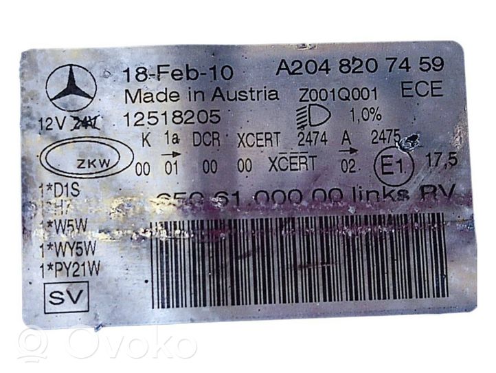 Mercedes-Benz GLK (X204) Lampa przednia A2048207459