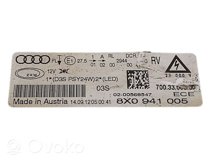 Audi A1 Передняя фара 8X0941005