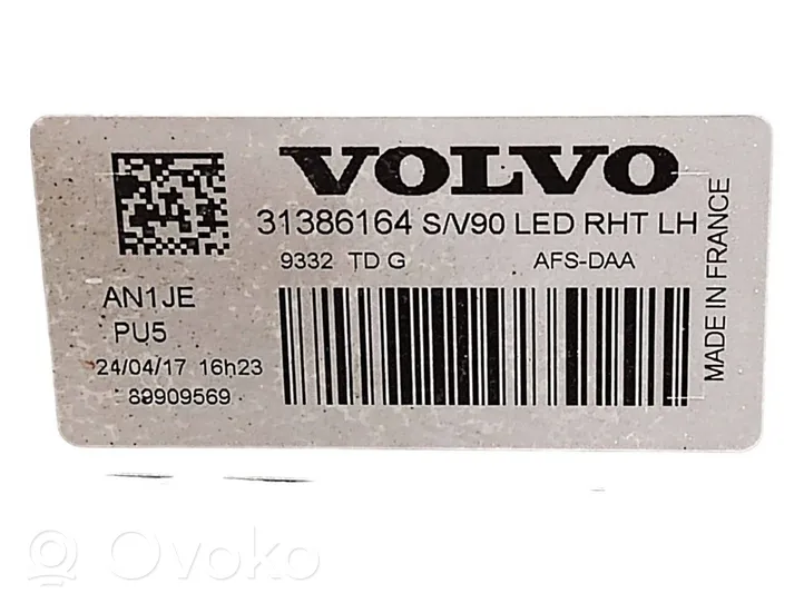 Volvo S90, V90 Etu-/Ajovalo 31386164