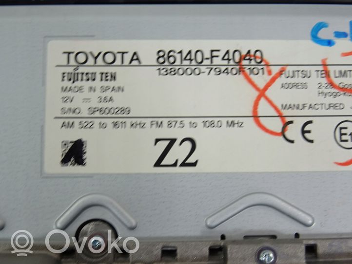 Toyota C-HR Monitor/display/piccolo schermo 86140F4040