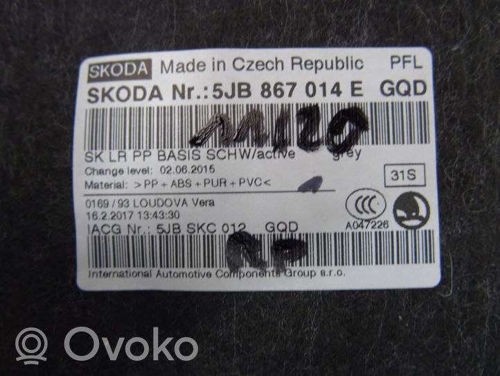 Skoda Rapid (NH) Garniture de panneau carte de porte avant 5JB867014E