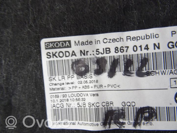 Skoda Rapid (NH) Garniture de panneau carte de porte avant 5JB867014N