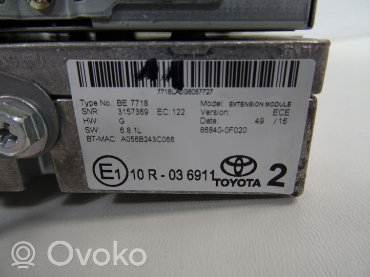 Toyota Yaris Radio/CD/DVD/GPS-pääyksikkö 861400D220