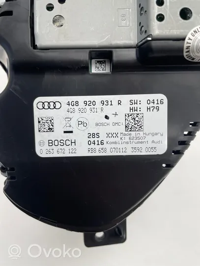 Audi A6 C7 Tachimetro (quadro strumenti) 4G8920931R