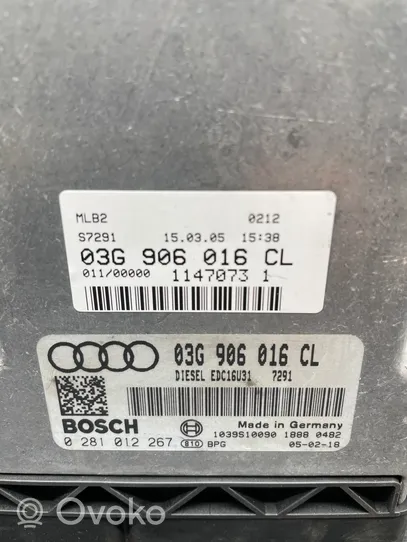 Audi A4 S4 B7 8E 8H Centralina/modulo del motore 03G906016CL