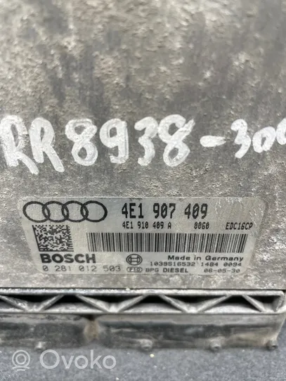 Audi A8 S8 D3 4E Calculateur moteur ECU 4E1907409