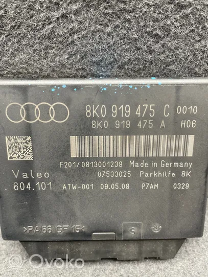 Audi A4 S4 B8 8K Pysäköintitutkan (PCD) ohjainlaite/moduuli 8K0919475C