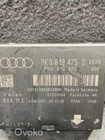 Audi A4 S4 B8 8K Parkavimo (PDC) daviklių valdymo blokas 8K0919475D