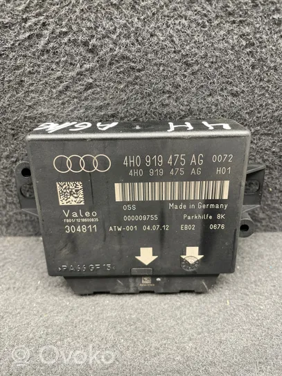 Audi A6 C7 Pysäköintitutkan (PCD) ohjainlaite/moduuli 4H0919475AG