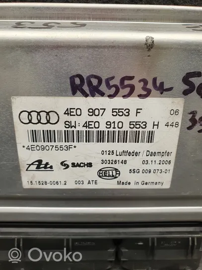 Audi A8 S8 D3 4E Module de commande suspension pneumatique arrière 4E0907553F