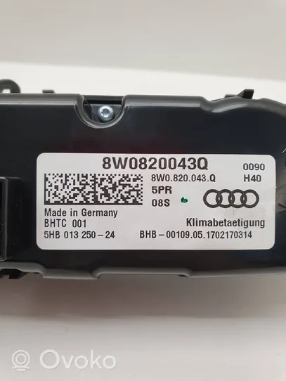 Audi A4 S4 B9 Panel klimatyzacji 8W0820043Q