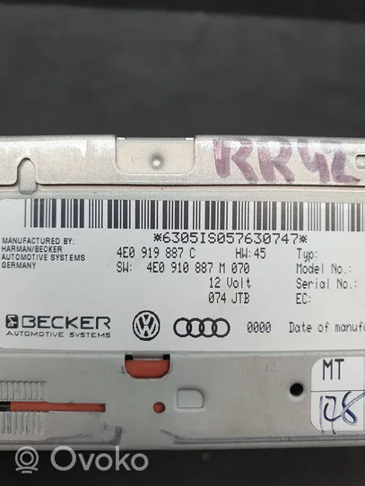 Audi A6 S6 C6 4F Navigācijas (GPS) vadības bloks 4E0919887C