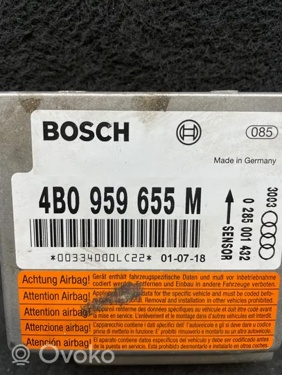 Audi A6 S6 C5 4B Turvatyynyn ohjainlaite/moduuli 4B0959655M