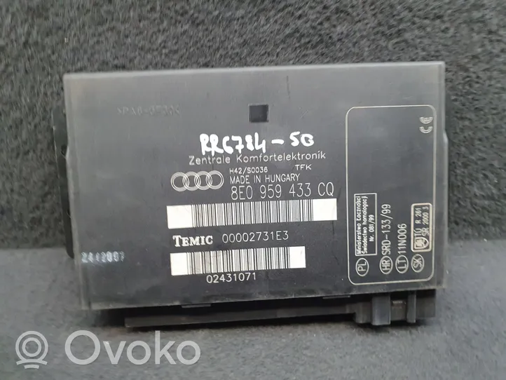 Audi A4 S4 B7 8E 8H Módulo de confort/conveniencia 8E0959433CQ