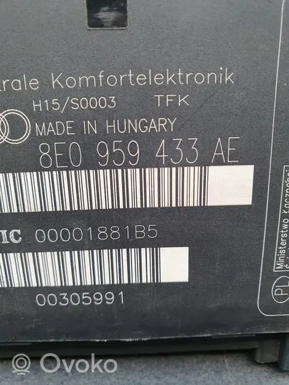 Audi A4 S4 B6 8E 8H Module confort 8E0959433AE