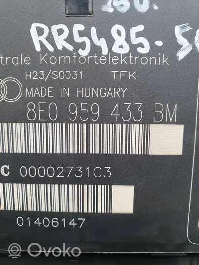 Audi A4 S4 B7 8E 8H Moduł / Sterownik komfortu 8E0959433BM