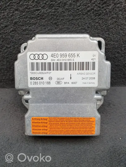 Audi A8 S8 D3 4E Module de contrôle airbag 4E0910655E
