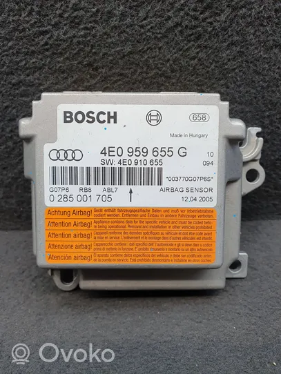 Audi A8 S8 D3 4E Module de contrôle airbag 4E0959655G